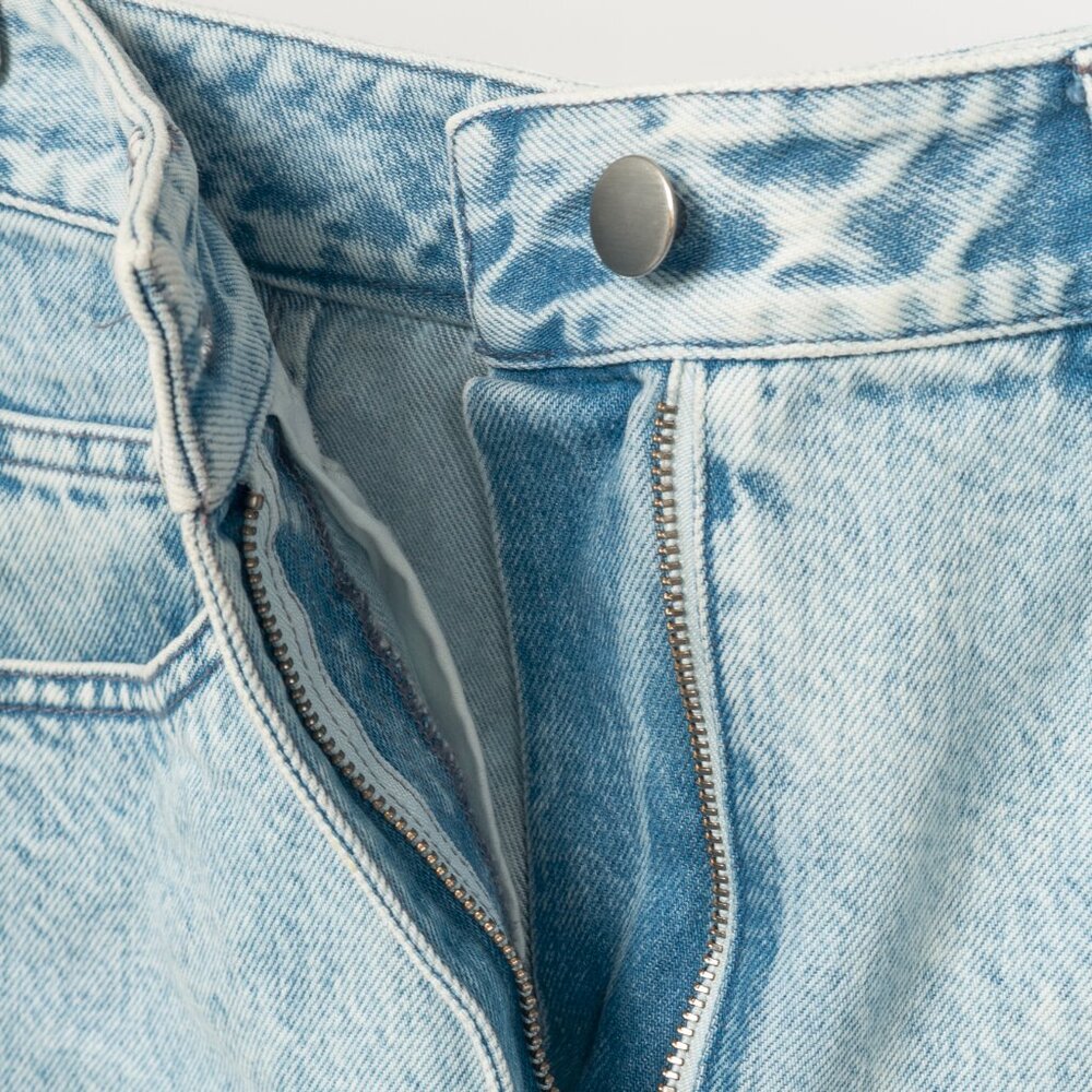 Tibi Sid Acid Iceberg Blue Wide-Leg Jeans - Picture 9 of 12